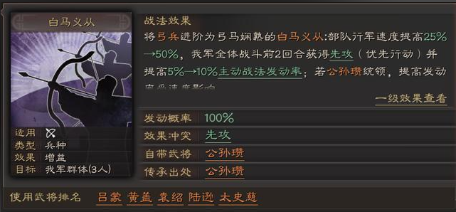 三国志战略版虎臣弓带什么兵种