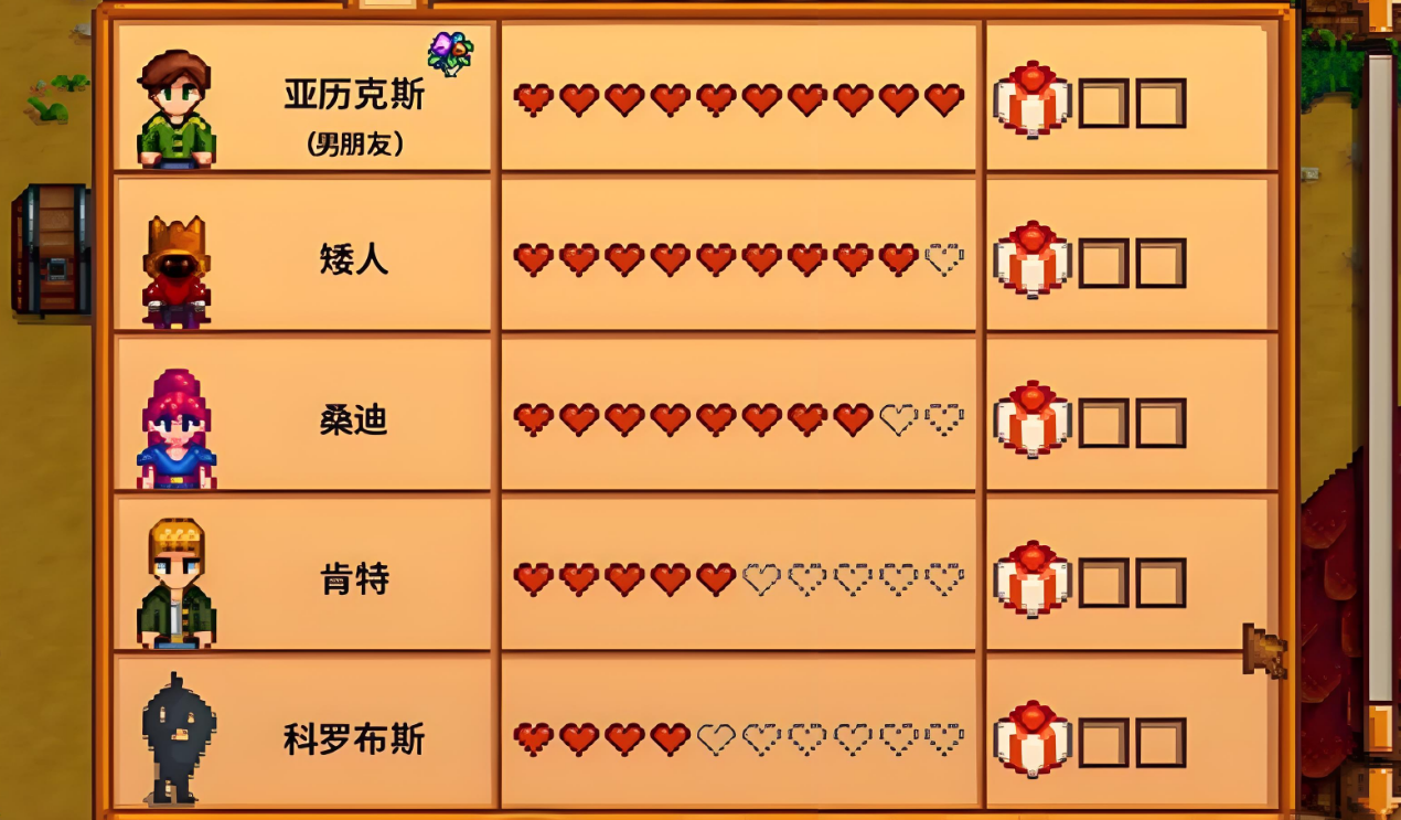 星露谷物语送礼有什么用