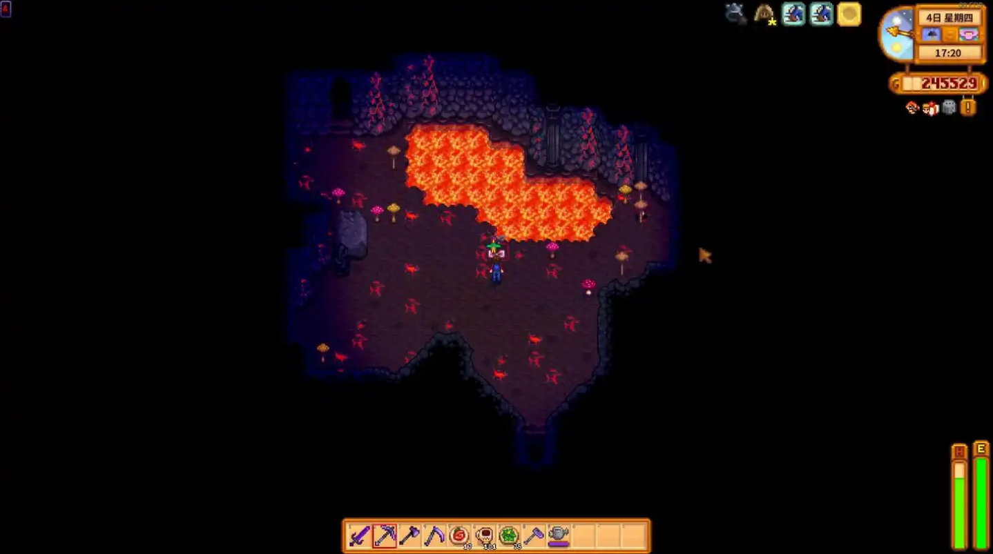 星露谷物语姜岛火山怎么进