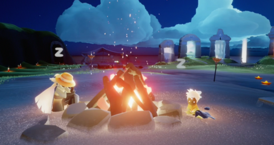 光遇怎么解锁烤火