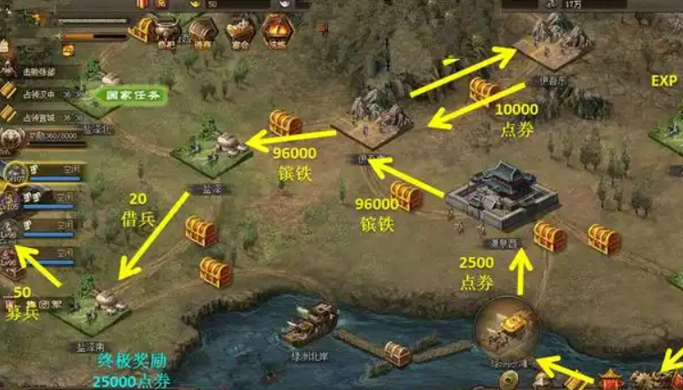 攻城掠地里怎么获得点券