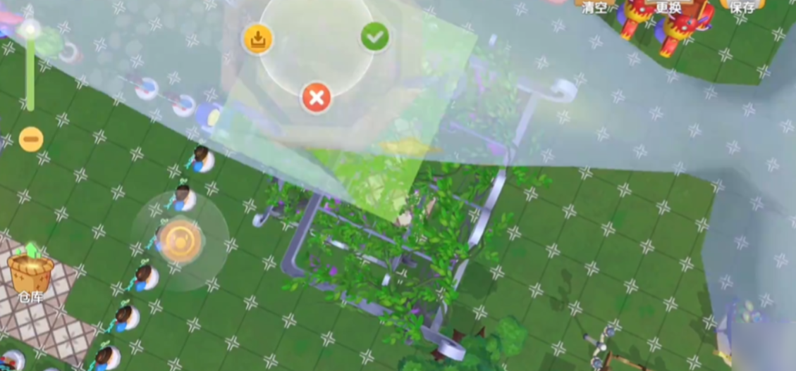 摩尔庄园里怎么把家具悬浮变大