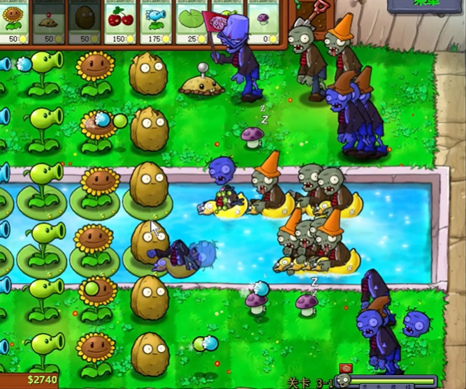 95版植物大战僵尸3-1怎么过