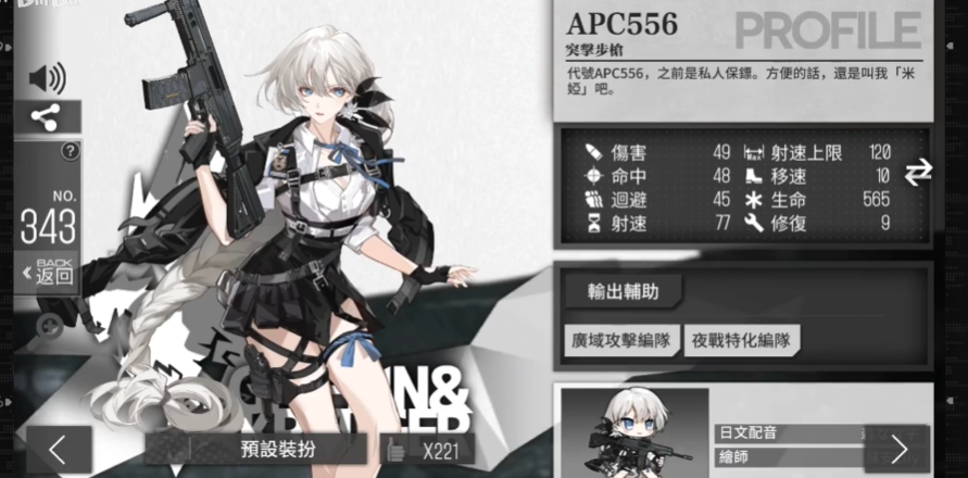 少女前线apc556值得练吗