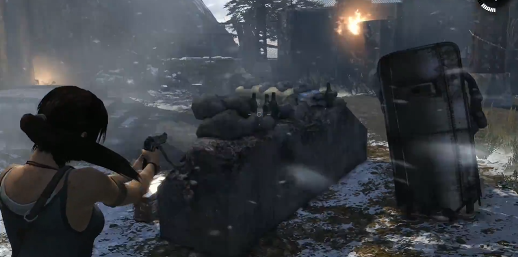 古墓丽影崛起盾牌兵怎么打